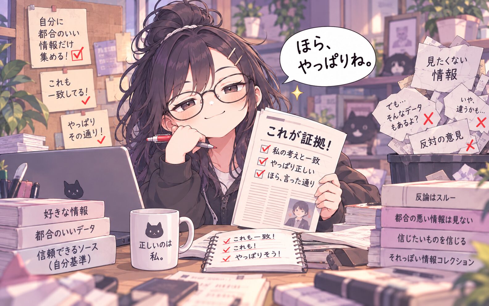「確証バイアス」とは？自分の考えに合う情報ばかり集めてしまう心理